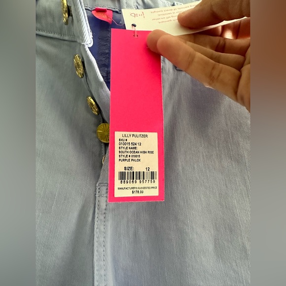 LILLY PULITZER South Ocean Hi Rise Cropped Jeans - Picture 2 of 2